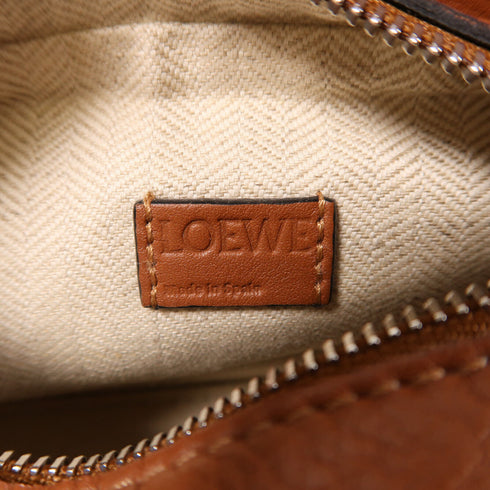 LOEWE SHW Nano Puzzle Chain Shoulder Bag Calfskin Leather Tan