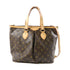 LOUIS VUITTON LV GHW Palermo PM 2 Way Shoulder Bag M40145 Monogram Brown