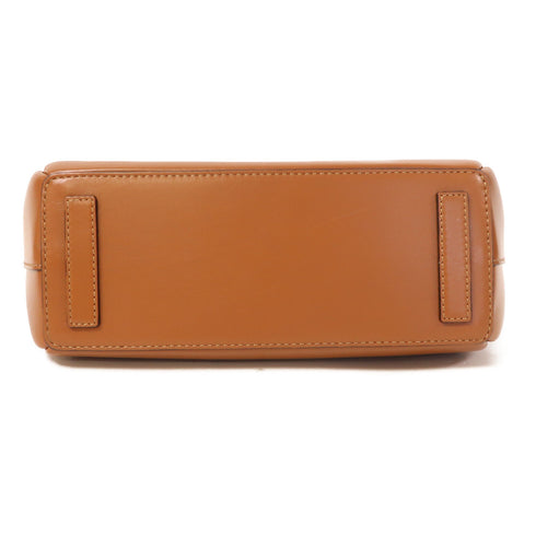 LOEWE GHW Mini Lazo 2way Shoulder Hand Bag Calfskin Leather Brown