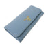 PRADA GHW Long Wallet 1MH132 Calfskin Leather Light Blue