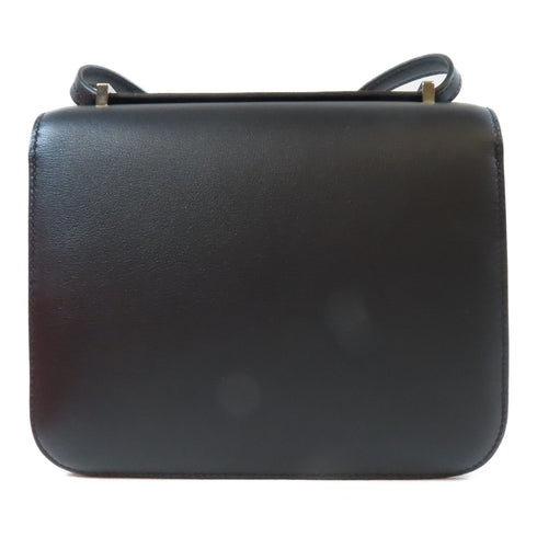 HERMES PHW Constance Mini Shoulder Bag Crossbody Swift Leather Black
