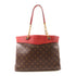 LOUIS VUITTON LV GHW Pallas Shopper Shoulder Bag Monogram Brown/Red M51197