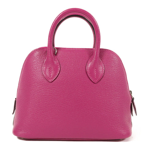 HERMES PHW Mini Bolide 2 Way Shoulder Bag Chevre Rose Pourpre