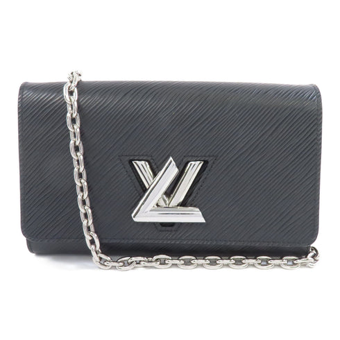 LOUIS VUITTON SHW Portefuille Twist Chain Wallet Shoulder Bag M62038 Epi Black