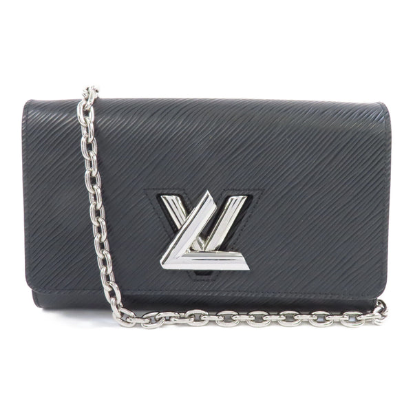 LOUIS VUITTON SHW Portefuille Twist Chain Wallet Shoulder Bag M62038 Epi Black
