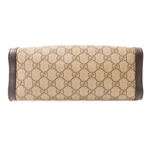 GUCCI GG GHW Padlock Shoulder Bag 498156 Coated Canvas Brown/Black