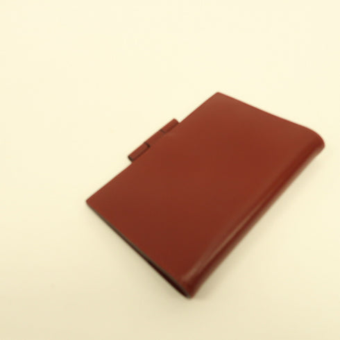 HERMES Agenda Cover Case Box Calf Leather Red