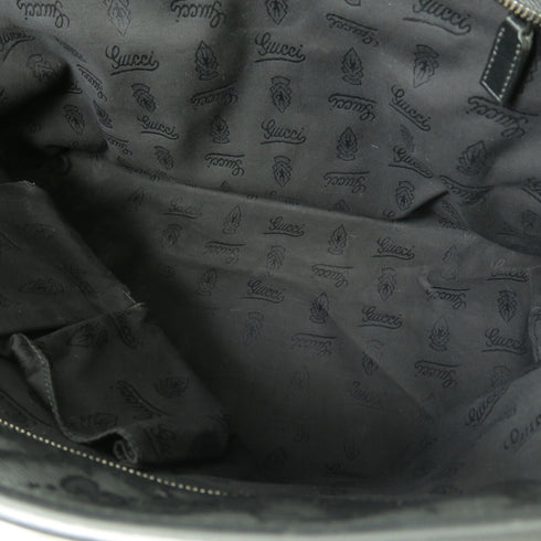 GUCCI GG Tote Bag Shoulder Handbag 211137 PVC Coated Canvas Black