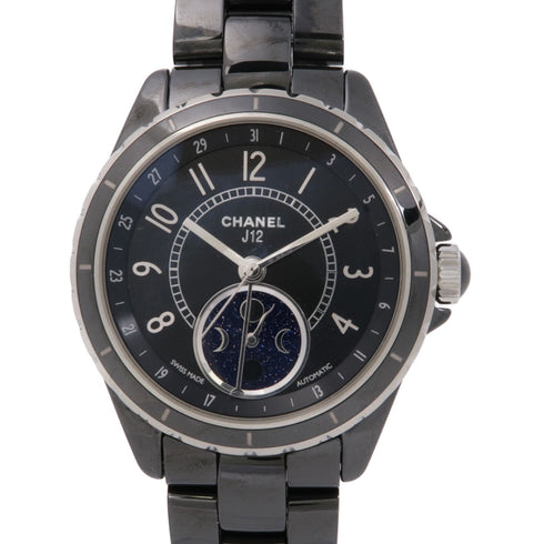CHANEL CC J12 Automatic Watch H3406 Stainless Steel Black