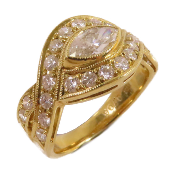 FINE JEWELRY 0.706ct Diamond 0.76ct Diamond Ring 18K Yellow Gold US#5.75