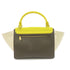 CELINE GHW Tapeze 2way Shoulder Bab Calfskin Leather Yellow Beige Brown