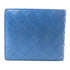 BOTTEGA VENETA Wallet Intrecciato Leather Blue