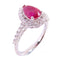 Jewelry 1.77ct Ruby 0.53ct Diamond Ring US#5.75 18K White Gold