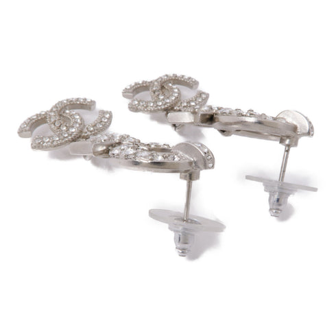 CHANEL CC Earrings Accessories Metal/PVC Silver