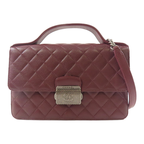 CHANEL CC University Chain 2 Way Bag A93537 Calfskin Leather