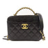 CHANEL CC GHW 2 Way Shoulder Bag AS3222 Calfskin Leather Black