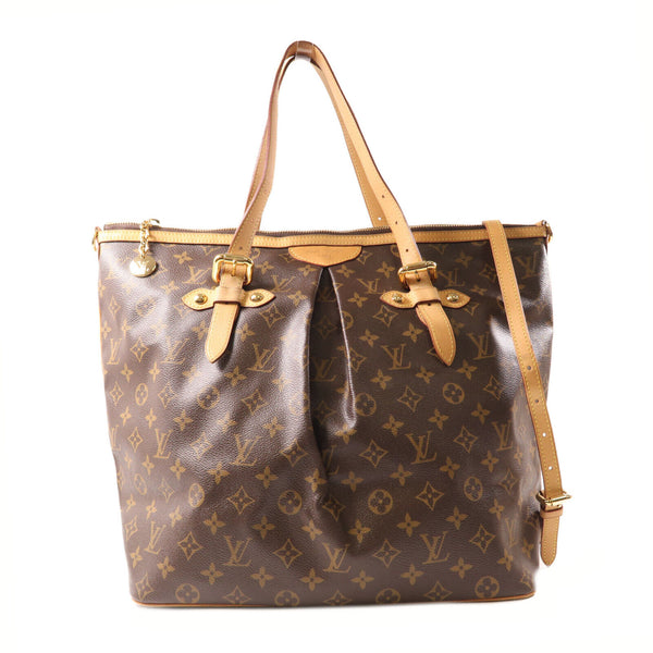 LOUIS VUITTON LV GHW Palermo GM 2 Way Shoulder Handbag M40146 Monogram Brown