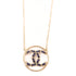 CHANEL CC Necklace Metal Leather Gold Black