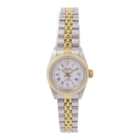 TUDOR Princess Oysterdate 92413 Automatic Watch 18K Yellow Gold Stainless Steel