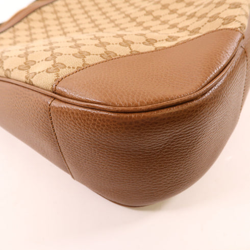GUCCI GG GHW Bree Micro Hobo Shoulder Bag 449244 Canvas Brown
