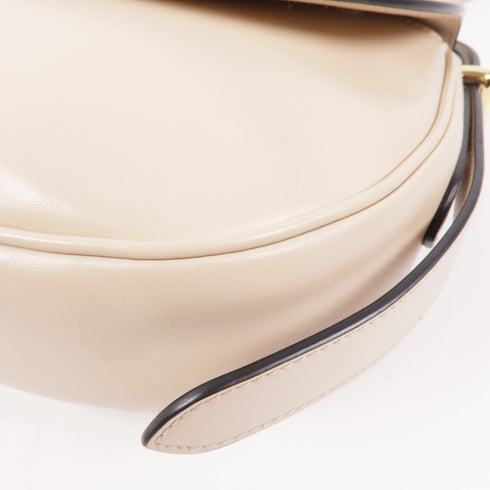 PRADA GHW Arque Shoulder Bag 1BD365 Calfskin Leather Beige