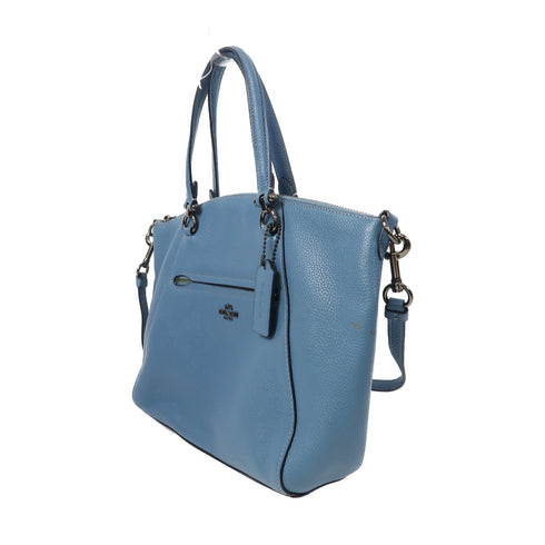 COACH SHW 2 Way Shoulder Bag Handbag Calfskin Leather Blue