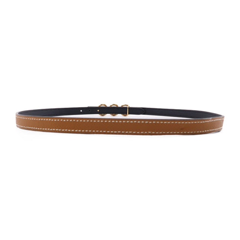 HERMES GHW Belt Veau Epsom Leather Gold/Brown