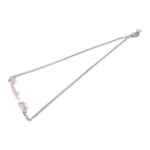 Christian Dior CD Necklace Accessories Metal Silver
