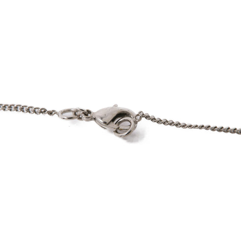 CHANEL CC Necklace Metal Silver