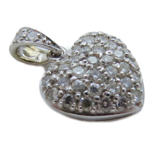 JEWELRY Diamond 1.4g Pendant Top 18K White Gold Silver