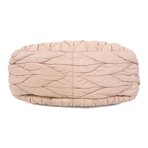 Miu Miu SHW Chain Shoulder Bag Calfskin Leather Pink v1