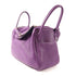 HERMES PHW Lindy 30 2 Way Shoulder Bag Taurillon Clemence Leather Anemone Purple