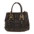 PRADA GHW Gauffre Tote 2 Way Bag Nylon Black