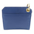 PRADA GHW Card Case Charm Saffiano Leather Blue