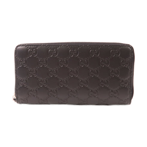 GUCCI GG SHW Long Wallet 451194 Calfskin Leather Black