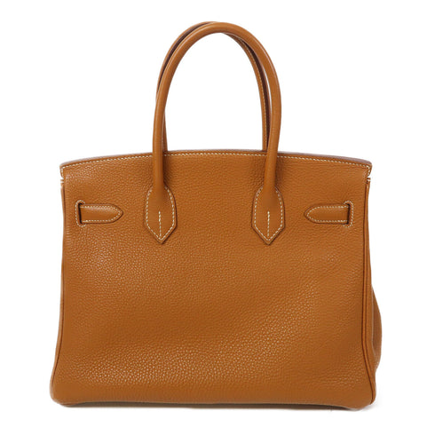 HERMES PHW Birkin 30 Handbag Togo Leather Gold