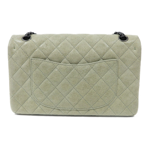 CHANEL Quilted CC 2.55 Chain Shoulder Bag Calfskin Leather Green
