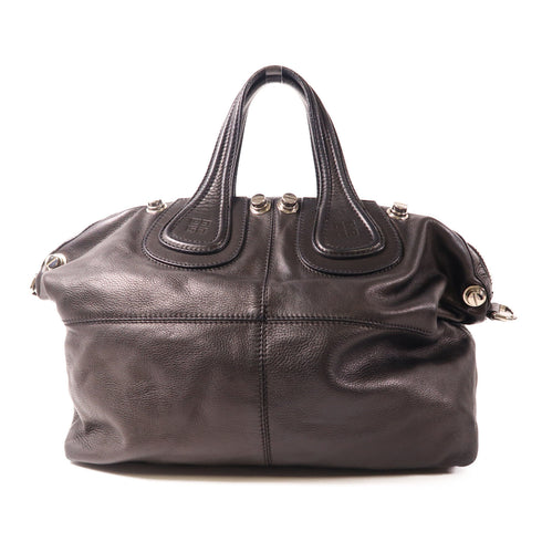 GIVENCHY SHW Nightingale Large 2 Way Shoulder Bag Handbag Calfskin Leather