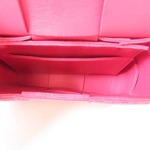 BOTTEGA VENETA BV Shoulder Bag Intrecciato Leather Pink