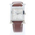 HERMES H watch Quartz Movement Wristwatch Stainless Steel Leather White Brown