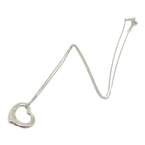 TIFFANY&CO Diamond Open Heart Necklace PT950 Platinum