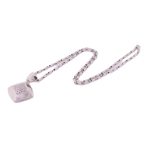 BVLGARI Diamond Necklace 18K White Gold v2