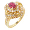 JEWELRY Ruby Diamond Ring 18K Yellow Gold US#5