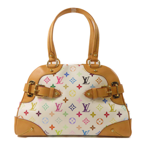 LOUIS VUITTON LV GHW Claudia Shoulder Bag M40193 Monogram Multicolore White