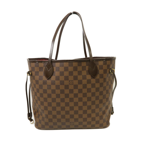 LOUIS VUITTON LV GHW Neverfull MM Tote Shoulder Bag N51105 Damier Ebene Brown