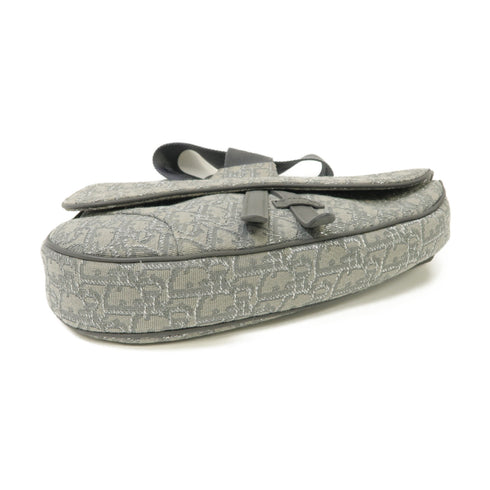 Christian Dior SHW Saddle CD Diamond Shoulder Bag 1ADPO093CDP Canvas Grey