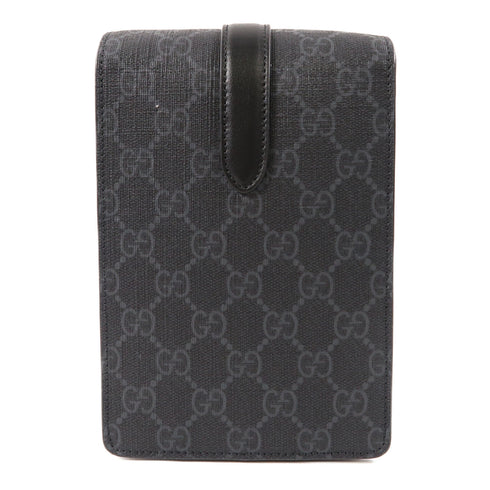 GUCCI GG SHW Shoulder Crossbody Bag PVC Coated Canvas Black