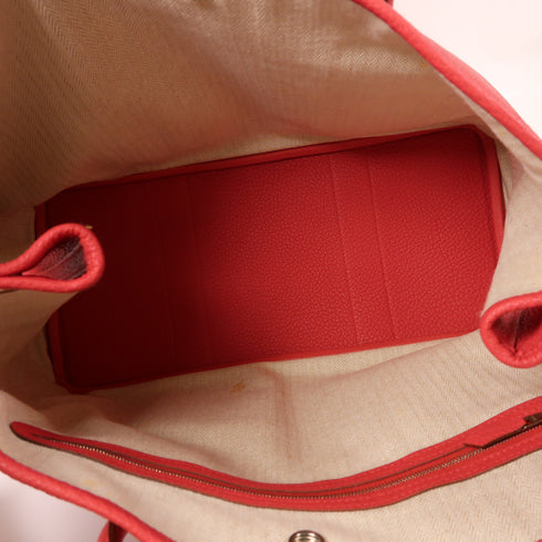 HERMES PHW GardenParty PM Hand Bag/Tote Bag Negonda Leather Tosca