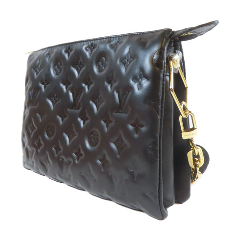 LOUIS VUITTON LV GHW Coussin PM 2 Way Shoulder Handbag M57790 Lambskin Black