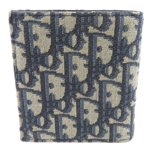 Christian Dior CD Wallet Canvas Navy
